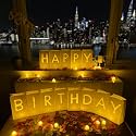 WYMM Happy Birthday Light Up Letters, 30 Tea Lights &amp; 2000 Rose Petals