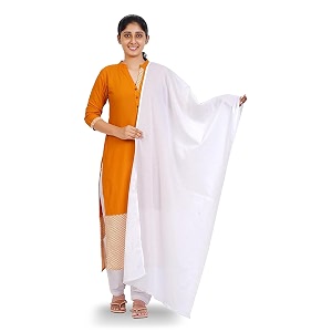 happy bunny pure cotton dupatta for women 25m soft lightweight and breathable skin chunni versatile solid color stole for everyday styling and festive outfits