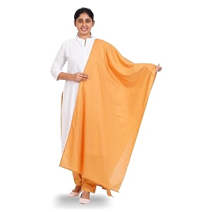 happy bunny pure cotton dupatta for women 25m soft lightweight and breathable skin chunni versatile solid color stole for everyday styling and festive outfits