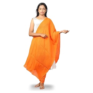 happy bunny pure cotton dupatta for women 25m soft lightweight and breathable skin chunni versatile solid color stole for everyday styling and festive outfits