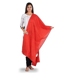 happy bunny pure cotton dupatta for women 25m soft lightweight and breathable skin chunni versatile solid color stole for everyday styling and festive outfits