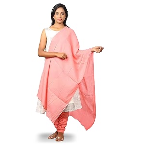 happy bunny pure cotton dupatta for women 25m soft lightweight and breathable skin chunni versatile solid color stole for everyday styling and festive outfits