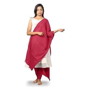 happy bunny pure cotton dupatta for women 25m soft lightweight and breathable skin chunni versatile solid color stole for everyday styling and festive outfits