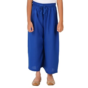 happy bunny stylish rayon palazzo pants for girls  skin friendly solid flowy design with mild shine regular fit full length wide leg trousers for party amp outdoor wear