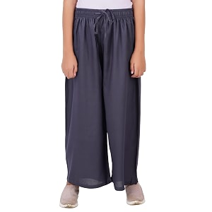 happy bunny stylish rayon palazzo pants for girls  skin friendly solid flowy design with mild shine regular fit full length wide leg trousers for party amp outdoor wear