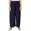 Happy Bunny Stylish Rayon Palazzo Pants for Girls – Skin Friendly, Solid Flowy Design with Mild Shine, Regular Fit Full Length Wide Leg Trousers for Party &amp; Outdoor Wear