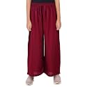 Happy Bunny Stylish Rayon Palazzo Pants for Girls – Skin Friendly, Solid Flowy Design with Mild Shine, Regular Fit Full Length Wide Leg Trousers for Party &amp; Outdoor Wear