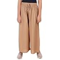 Happy Bunny Stylish Rayon Palazzo Pants for Girls – Skin Friendly, Solid Flowy Design with Mild Shine, Regular Fit Full Length Wide Leg Trousers for Party &amp; Outdoor Wear