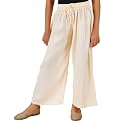 Happy Bunny Stylish Rayon Palazzo Pants for Girls – Skin Friendly, Solid Flowy Design with Mild Shine, Regular Fit Full Length Wide Leg Trousers for Party &amp; Outdoor Wear