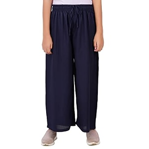 happy bunny stylish rayon palazzo pants for girls  skin friendly solid flowy design with mild shine regular fit full length wide leg trousers for party amp outdoor wear