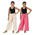 Happy Bunny Stylish Rayon Palazzo Pants for Girls – Skin Friendly, Solid Flowy Design with Mild Shine, Regular Fit Full Length Wide Leg Trousers for Party &amp; Outdoor Wear