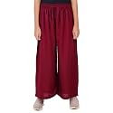 Happy Bunny Stylish Rayon Palazzo Pants for Girls – Skin Friendly, Solid Flowy Design with Mild Shine, Regular Fit Full Length Wide Leg Trousers for Party &amp; Outdoor Wear