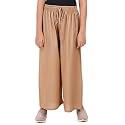 Happy Bunny Stylish Rayon Palazzo Pants for Girls – Skin Friendly, Solid Flowy Design with Mild Shine, Regular Fit Full Length Wide Leg Trousers for Party &amp; Outdoor Wear