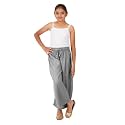 Happy Bunny Stylish Rayon Palazzo Pants for Girls – Skin Friendly, Solid Flowy Design with Mild Shine, Regular Fit Full Length Wide Leg Trousers for Party &amp; Outdoor Wear