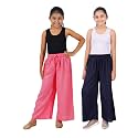 Happy Bunny Stylish Rayon Palazzo Pants for Girls – Skin Friendly, Solid Flowy Design with Mild Shine, Regular Fit Full Length Wide Leg Trousers for Party &amp; Outdoor Wear