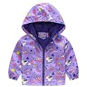 Happy Cherry Kids Boys Girls Fleece Lined Windbreaker Jacket Fashion Prints Hoodie for Fall Winter