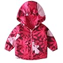 Happy Cherry Kids Boys Girls Fleece Lined Windbreaker Jacket Fashion Prints Hoodie for Fall Winter