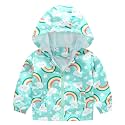Happy Cherry Kids Boys Girls Fleece Lined Windbreaker Jacket Fashion Prints Hoodie for Fall Winter