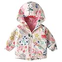 Happy Cherry Kids Boys Girls Fleece Lined Windbreaker Jacket Fashion Prints Hoodie for Fall Winter