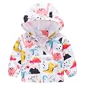 Happy Cherry Kids Boys Girls Fleece Lined Windbreaker Jacket Fashion Prints Hoodie for Fall Winter