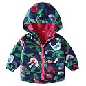 Happy Cherry Kids Boys Girls Fleece Lined Windbreaker Jacket Fashion Prints Hoodie for Fall Winter