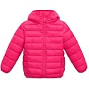 Happy Cherry Kids Down Jacket Winter Warm Hooded Zipper Packable Windproof Down Coat 3-9T