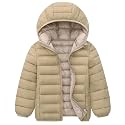 Happy Cherry Kids Lightweight Puffer Jacket Packable Bubble Coat Down Cotton Coats Zip Up Hooded Outwear