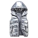 Happy Cherry Kids Winter Vest Hooded Zip Windproof Padded Vest with Pockets