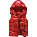 Happy Cherry Kids Winter Vest Hooded Zip Windproof Padded Vest with Pockets
