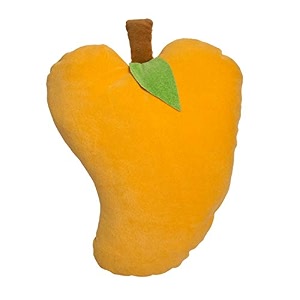 happy days kids pillow baby cushion home room decor baby pillow- fruit mango shape for 0-2 year with soft fabric and fiber filling- pack of 1