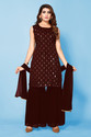 Happy Design Women Georgette Kurti Sharara Dupatta Set