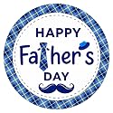 Happy Father’s Day Stickers 60pcs, Round Father’s Day Gift Stickers for Gift Bags, Treat Boxes, Greeting Cards, BBQ Party Favors, Family Celebration Decorations