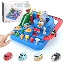 HAPPY HUES® Car Adventure Race Track with Parking Lot- Playsets for Toddler- Simulating Driving Steering Wheel Musical Toys for Boys & Girls 3 4 5 6 7 8 Years Old (Style 08).