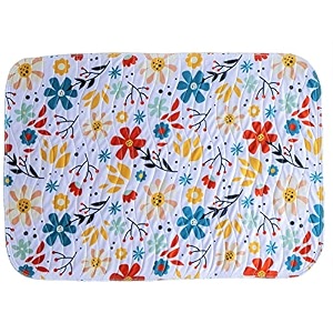 floral print waterproof multipurpose medium premium baby mat for diaper changing playtime naptime amp tummy time  easy to clean amp carry amp travel friendly  ideal for giftingbaby shower