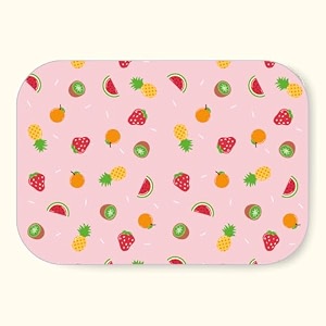 fruit print waterproof multipurpose medium premium baby mat for diaper changing playtime naptime amp tummy time  easy to clean amp carry amp travel friendly  ideal for giftingbaby shower