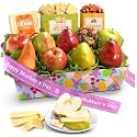 Happy Mothers Day Fruit Basket with Cheese and Nuts