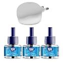 Happy Night 45 ML Mosquito Refill with Machine/ Mosque Repellent/ Liquid Vaporizer for Mosquito/ Camphor Oil Mosquito Refill/ Natural Insect Repellent/ Room freshner/Safe for Kids &amp; Baby (1 Mosquito Machine + Pack of 3 Re