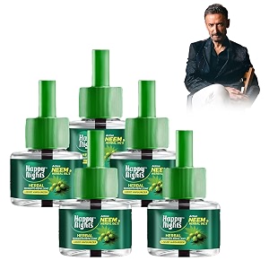 shadow securitronics happy nights neem mosquito refillherbal neem repellentrepellentinsect vaporizer prevent from mosquitocompletely herbal safe for children45 ml pack of 5 refill liquid