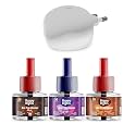 Happy Nights Plug In Room Freshener Combo | Musk, Lavender &amp; Sandalwood Fragrance | Floral Room Freshener for Home, Office, Bedroom &amp; Bathroom | Long-Lasting &amp; Safe | 3 Refills (45ml Each) + 1 Machine