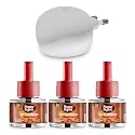 Shadow Securitronics Happy Nights Plug In Room Freshener Kit|Sandalwood Fragrance|Floral Air Freshener for Home,Bedroom,Bathroom,Office and Living Spaces|3 Refill (45ml) + 1 Machine,Oil