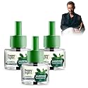 Happy Nights Mosquito Repellent | Herbal Comphor Repellent | Prevent from Dengue| Safe for Children | 45 ML Repellent (Pack of 3 Refill plus 1 machine)
