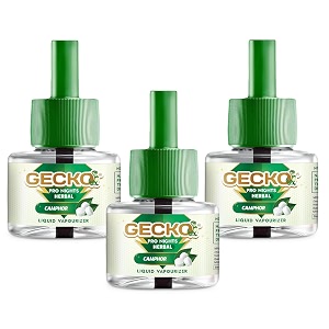 gecko pro nights camphor mosquito repellent vaporizerindoor mosquito liquid repellent the best amp natural mosquito repellent for babiesliquid mosquito refill pack of 3 45 ml each - formulation 4x
