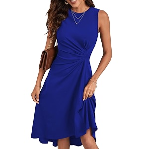 Happy Sailed Womens Summer Dresses Sleeveless Ruched