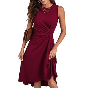 Happy Sailed Womens Summer Dresses Sleeveless Ruched