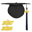 Happy Secret Adult Matte Graduation Cap with 2026 Tassel, Adjustable
