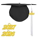 Happy Secret Adult Matte Graduation Cap with 2026 Tassel, Adjustable