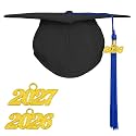 Happy Secret Adult Matte Graduation Cap with 2026 Tassel, Adjustable