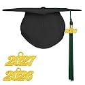 Happy Secret Adult Matte Graduation Cap with 2026 Tassel, Adjustable