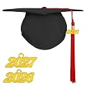 Happy Secret Adult Matte Graduation Cap with 2026 Tassel, Adjustable