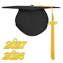 Happy Secret Adult Matte Graduation Cap with 2026 Tassel, Adjustable